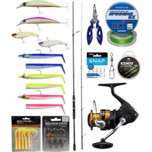 Yek Outdoor Levrek & Çipura Spin Olta Seti Okuma Wave Up Spin 259CM 10-35GR Olta Kamışı&shimano Makina Fx 4000 Fc