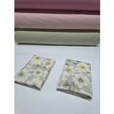 Pınarhome collection 100% Desenli Kumaş Ranforce Kapaklı Yastık Kılıfı --50X70CM--2 Adet (1 Çift)
