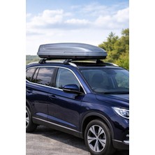 Mega Oto Market 500 Lt Araç Üstü Port Bagaj Silver Gri Kilitli Oto Tavan Bagajı