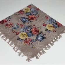 Huzurlu İpek Sökme Boncuklu Pamuk Yazma - 95 x 95 - 6363 02