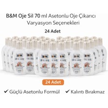 Uravas Store B&m Oje Sil 70 ml Asetonlu Oje Çıkarıcı Güçlü Formül 24 Adet
