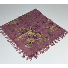 Huzurlu İpek Sökme Boncuklu Pamuk Yazma - 95 x 95 6363-01