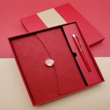 Asiltech Promosyon Defter Kalem Seti Kırmızı Renk
