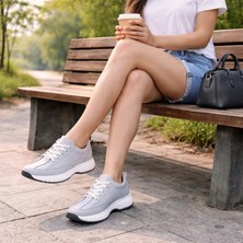 TwoEgoist Kadın Hakiki Deri Anatomik Hafif Spor Yürüyüş Ayakkabısı Sneaker