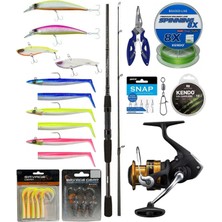 Yek Outdoor Levrek & Çipura Spin Olta Seti Okuma Wave Power 2,44 cm 15-40 gr Spin Kamışı&shimano Makina Fx 4000 Fc