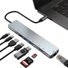 Arabulalaca MACBOOK Pro 14 Inç  A3426 M5 Pro Işlemci 2026 Ethernet USB Type-C Hub HDMI Girişi Çevirici 8in1 Çevirici Adaptör