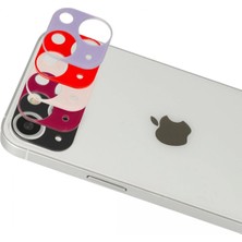 Paradise Sda  iPhone 13 Rainbow Kamera Lens Koruma Cam - Kırmızı 4523