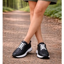TwoEgoist Kadın Hakiki Deri Anatomik Hafif Spor Yürüyüş Ayakkabısı Sneaker