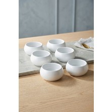 Day Home Seramik 6'lı Yuvarlak Çerez Tabağı - Sunumluk Reçellik Sosluk