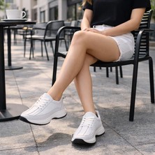 TwoEgoist Kadın Hakiki Deri Anatomik Hafif Spor Yürüyüş Ayakkabısı Sneaker
