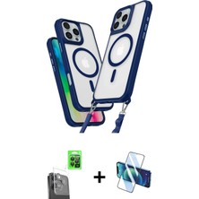 Cepte Toptan iPhone 16 Pro Max Atlas Doku Koleksiyonu - Siyah 3D Antistatik Seramik Nano Ekran Koruyucu + Siyah Raze Metal Kamera Lens