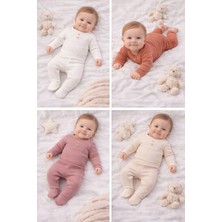 Ozz Baby Yeni Doğan Bebek 0-3 Ay 3-6 Ay Badi ve Patikli Alt Kutulu 5 Li Set (%100 Pamuk )