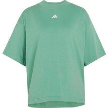 Adidas W 3ss Gfx Tee2 Kadın  Yeşil  T-Shirt KU6061