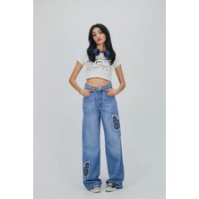 Paradise Sda Butterfly Patch Mavi Baggy Jean 645651