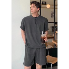 Tarz Cool Erkek Oversize T-Shirt Şort Takım Rahat Yazlık Kombin