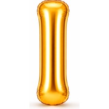 Eng Parti Dünyası I Harfi - Gold Folyo Harf Balon 40 Inç