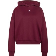 Adidas W 3ss Fl Hd2 Kadın  Bordo  Sweatshirt HZ0855