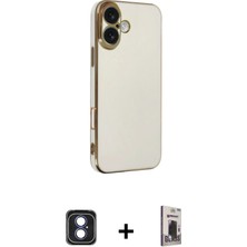 Cepte Toptan iPhone 16 Yankı Serisi - Siyah Bilvis Hayalet Cam Ekran Koruyucu + Mavi Pvd Metal Kamera Lens