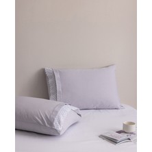 Madame Coco %100 Pamuk Gri 2'li Yastık Kılıfı 50x70 cm Düz Desenli Şık Tasarım