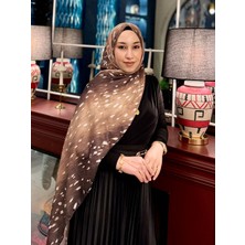 Mineleşarp Ceylan Desen Soft Şal Kahvrengi Tonlarında