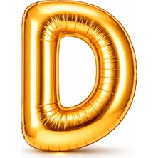 Eng Parti Dünyası D Harfi - Gold Folyo Harf Balon 40 Inç