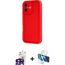 Cepte Toptan iPhone 16 Yankı Yansıma Özel Seri - Siyah 3D Antistatik Seramik Nano Ekran Koruyucu + Yeşil Bilvis Titan Kamera Lens