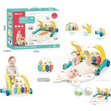 Paradise Sda BIB6015 -Piyanolu 2 In 1 Bebek Yürüteci ve Tavşan Desenli Mavi Oyun Halısı 4523