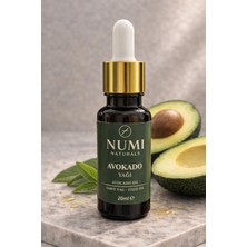 NUMI Naturals Avokado Yağı 20 ml – Soğuk Sıkım Saf Avokado Yağı – Cilt, Saç ve Bakım Yağı