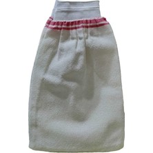 Uravas Store Ipek Sırt Vücut Kesesi Lastikli Beyaz 15X25