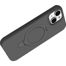 Paradise Sda  Apple iPhone 15 Plus Regal Magsafe Standlı Kapak - Titan Gri 4523