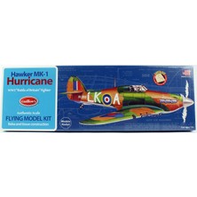 1/30 Hurricane 42CM Lazer Kesim Lastik Motorlu Balsa Uçak Kiti, Guillows 506