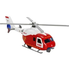 Karahanbey Çek Bırak Metal Helikopter 20 cm - Kırmızı (Lisinya)