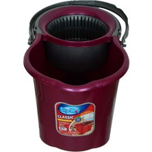 Uravas Store Spin Mop Temizlik Seti 360 Derece Döner Başlıklı Kova+Mop+Paspas+Sap Karışık Renk