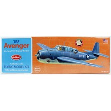 1/30 Avenger 42CM Lazer Kesim Lastik Motorlu Balsa Uçak Kiti, Guillows 509