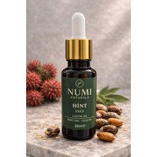 NUMI Naturals Hint Yağı 20 ml %100 Saf Castor Oil – Saç, Kaş, Kirpik ve Cilt Bakım Yağı