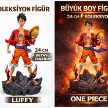 Anime One Piece Luffy Figürü 24 cm Koleksiyonluk Biblo Detaylı Tasarım Dekoratif Figür