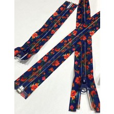 Kaban Mont Hırka Kap Fermuarı / Çiçek Baskılı / Takım ( 75 cm + 15 cm )