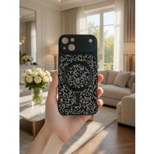 KumOziShop iPhone 13/14 Uyumlu Magsafe Özellikli 17 Görünümlü Kamera Korumalı Elmas Taşlı Premium Kılıf