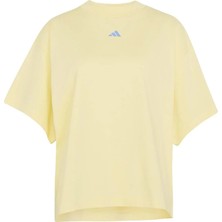 Adidas W 3ss Gfx Tee2 Kadın  Sarı  T-Shirt KU6059