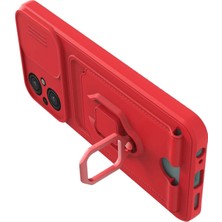 Paradise Sda  Xiaomi Poco M5 Kılıf Zuma Kartvizitli Yüzüklü Silikon - Kırmızı 4523