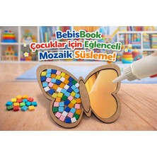Bebisbook Ahşap Kelebek Ayna Mozaik Süsleme Seti – Çocuklar Için Eğlenceli Boyama ve Atölye Etkinliği - 5 Adet