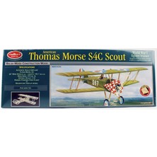 1/14 Thomas Morse Scout 60CM Lazer Kesim Lastik Motorlu Balsa Uçak Kiti, Guillows 201