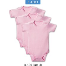 MiraLive Pembe Yarım Kol Body Zıbın 2-7 Yaş Çocuklar Için (3 Adet) Alttan Çıtçıtlı Özel Gereksin