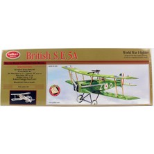1/14 Se5-A 60CM Lazer Kesim Lastik Motorlu Balsa Uçak Kiti, Guillows 202