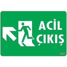 Uravas Store Acil Çıkış Uyarı Levhasi 25X35 Kod: 947