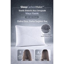 Uykuva SleepCarbonMaker™ Statik Elektrik Atıcı Ortopedik Visco Yastık 60*40*13 Daha Düz, Daha Sağlıklı Saç