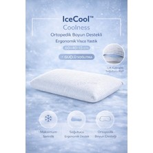 Uykuva IceCool™ Coolness Ortopedik Boyun Destekli Ergonomik Visco Yastık 60*40*13 cm