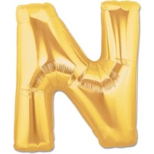 Uravas Store N Harf Folyo Balon Altın Renk 40 Inç