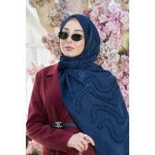 Loryan Scarf Lacivert Loryan Scrarf Lavin Girdap Şal