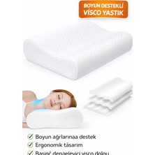 Arnee Ortopedik Boyun Yastığı Visco | Boyun Düzleşmesi ve Ağrısı İçin Ergonomik Yastık